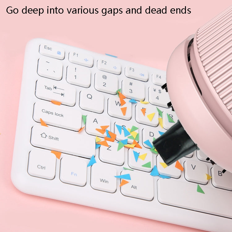 Portable Handheld Desktop Vacuum Cleaner Home Office Wireless Mini Car Cleaner, Colour:  Coral Pink USB Charging