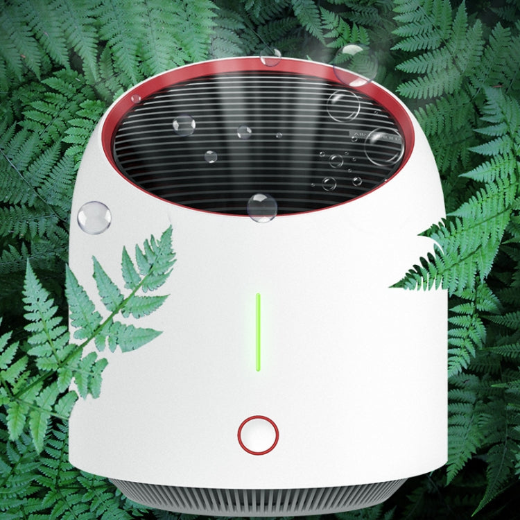 Portable Negative Ion Air Purifier Small Indoor Household Formaldehyde Removal And Sterilization Filter Purifier(White)