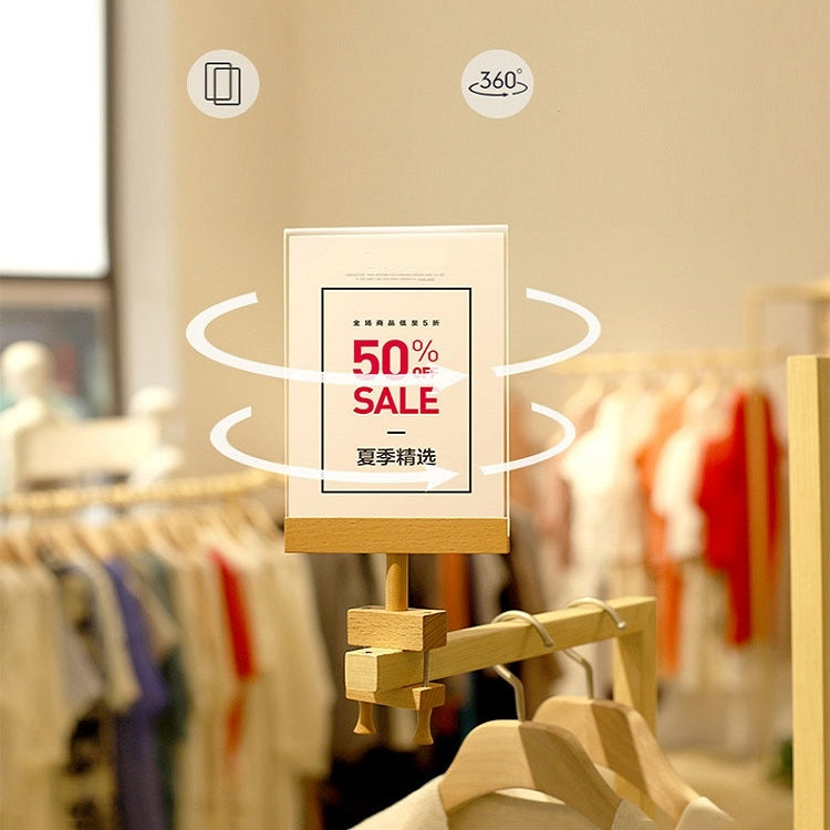 Acrylic Price Stand Up Brand Clothing Store Promotion Discount Sign,Style Two A5