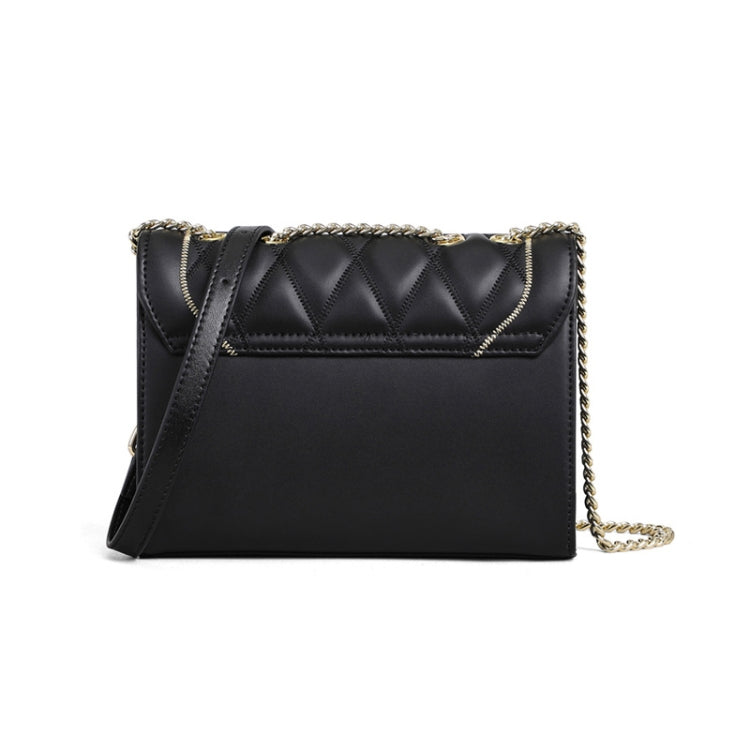 5132 Fashion Messenger Shoulder Bag Chain Small Square Bag(Polar Night Black)