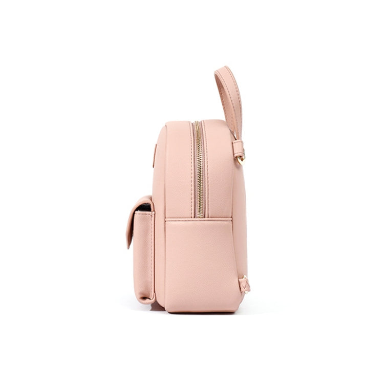D7002 Mini Student Backpack PU Shoulder Ladies Bag, Colour: Black