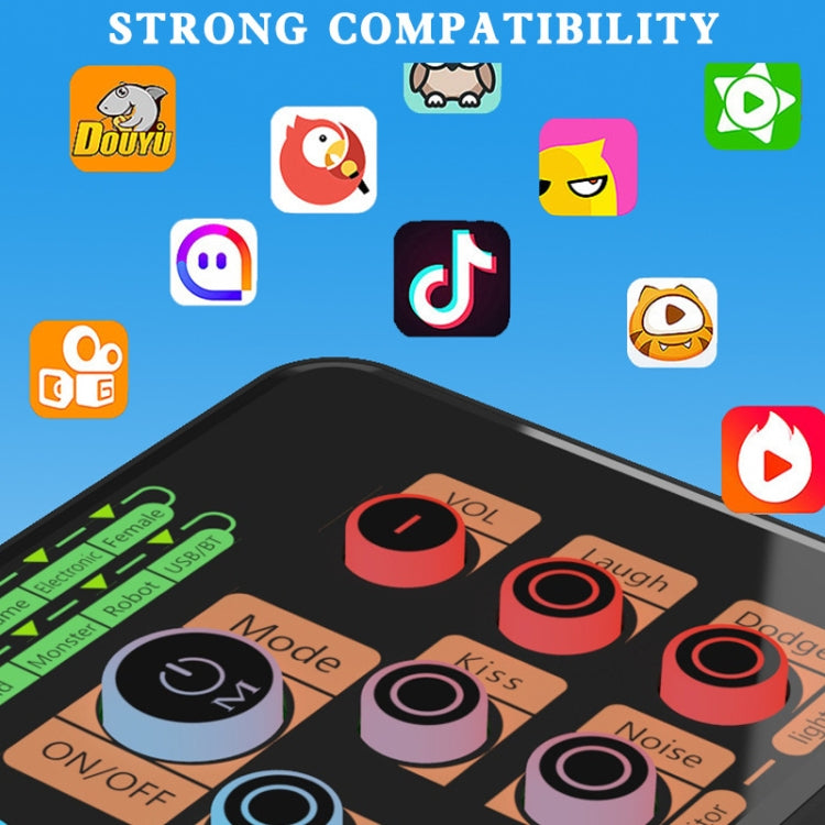 Mobile Phone Computer Sound Card Mini-Cell E-Sports Eating Chicken Game Anchor K Song Recording Voice-Changer