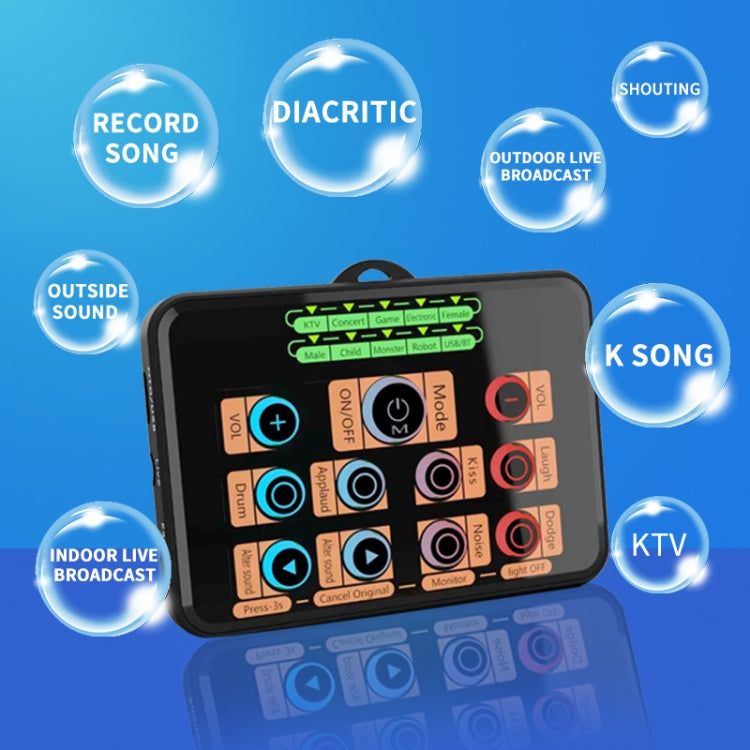 Mobile Phone Computer Sound Card Mini-Cell E-Sports Eating Chicken Game Anchor K Song Recording Voice-Changer