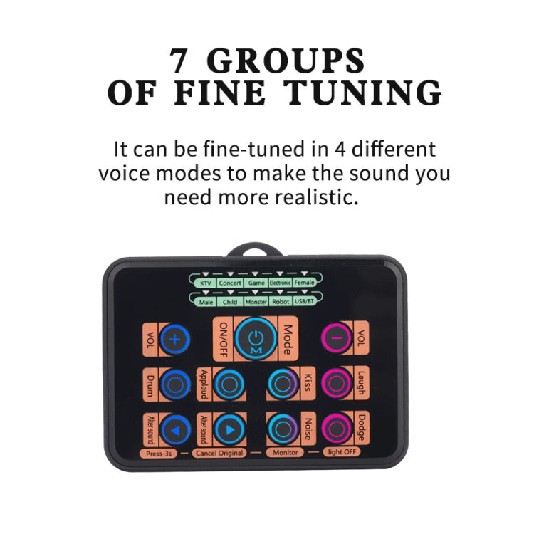 Mobile Phone Computer Sound Card Mini-Cell E-Sports Eating Chicken Game Anchor K Song Recording Voice-Changer