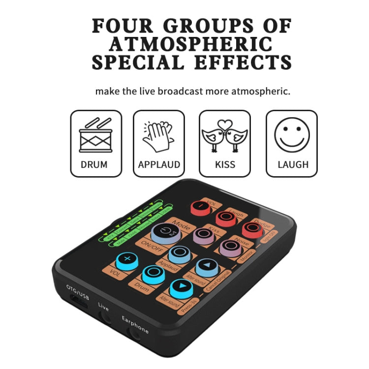 Mobile Phone Computer Sound Card Mini-Cell E-Sports Eating Chicken Game Anchor K Song Recording Voice-Changer