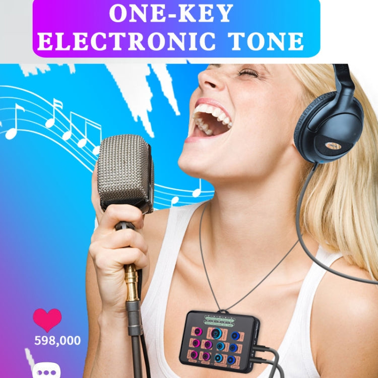 Mobile Phone Computer Sound Card Mini-Cell E-Sports Eating Chicken Game Anchor K Song Recording Voice-Changer