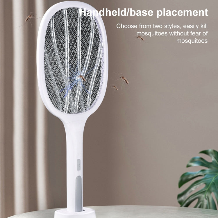 Electrical Mosquito Swatter Mosquito Killer Two-In-One USB Rechargeable Household Electrical Mosquito Swatter, Colour: LEDx10 Purple (Base Charging)