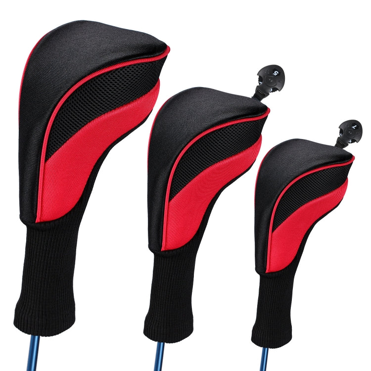 3 in 1 No.1 / No.3 / No.5 Clubs Protective Cover Golf Club Head Cover