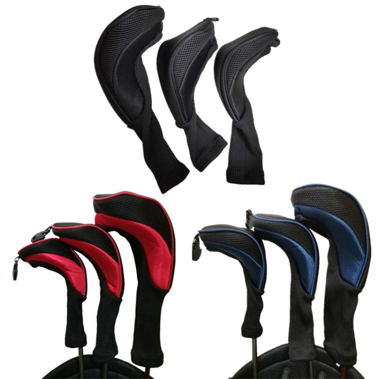 3 in 1 No.1 / No.3 / No.5 Clubs Protective Cover Golf Club Head Cover