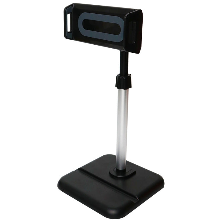 Telescopic Adjustment Live Frame Desktop Tablet Mobile Phone Bracket, Specification: K05 Flat Plate (Black Gray)