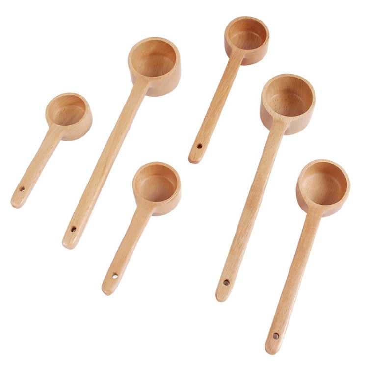 Long-Handled Wooden Spoon Seasoning Spoon Dessert Coffee Milk Tea Spoon Small
