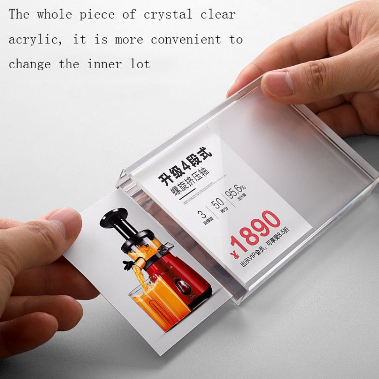 Non-Magnetic Acrylic Price Board Product Display Board, Specification: 150x100mm
