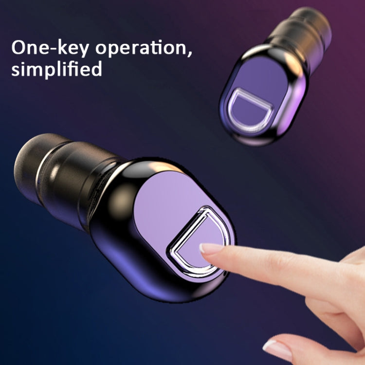 J21 TWS Mini Bluetooth Earphone HD Call Ear Earphone Single Ear (Black)