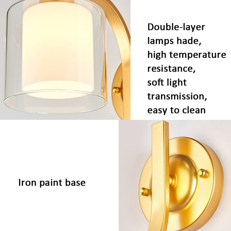 5W Warm Light Simple Bedroom Study Bedside Lamp LED Wall Lamp Creative Corridor Wall Lamp