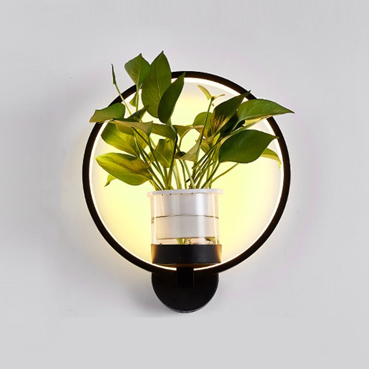 18W Warm Light Plant LED Wall Lamp Modern Minimalist Interior Balcony Wall Lamp Without Plants