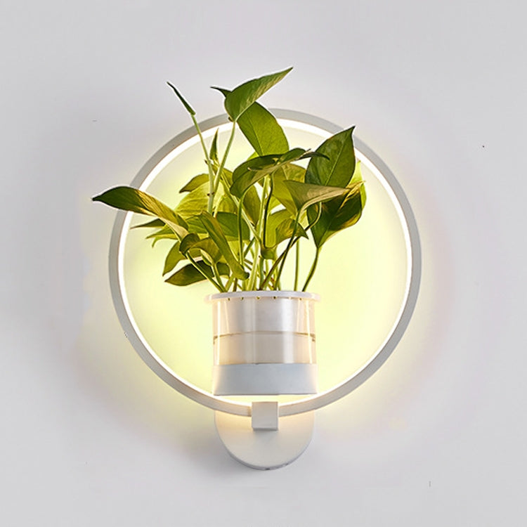 18W Warm Light Plant LED Wall Lamp Modern Minimalist Interior Balcony Wall Lamp Without Plants