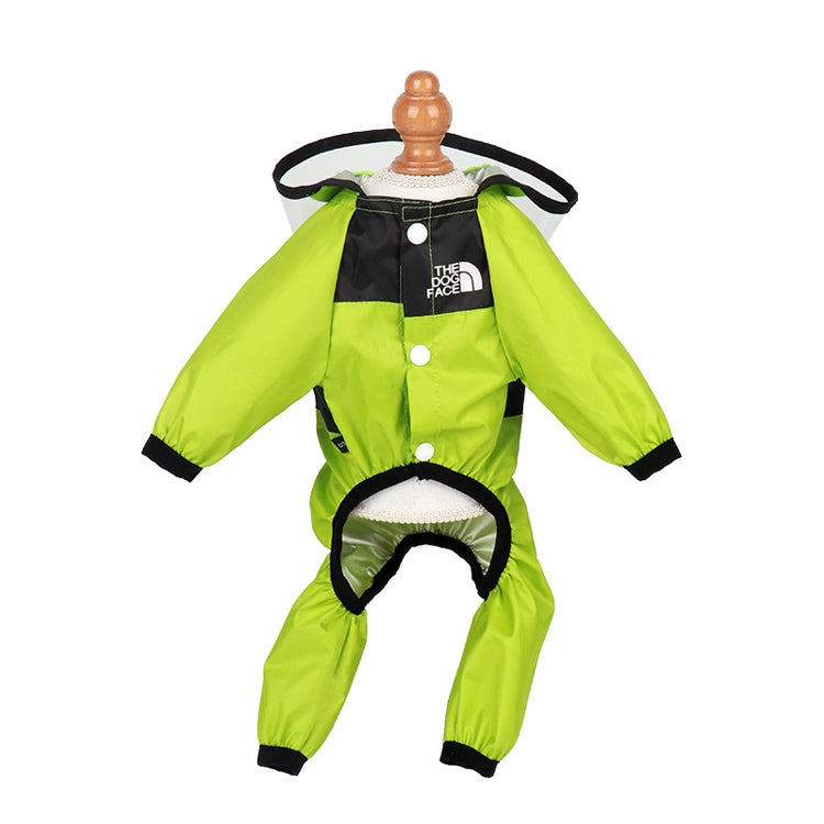 Seasons Universal Raincoat For Dogs Four-Legged Clothing Transparent PU Waterproof Clothing, Size: S