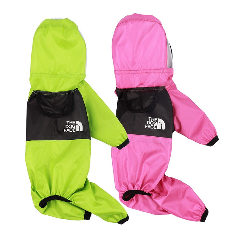 Seasons Universal Raincoat For Dogs Four-Legged Clothing Transparent PU Waterproof Clothing, Size: S