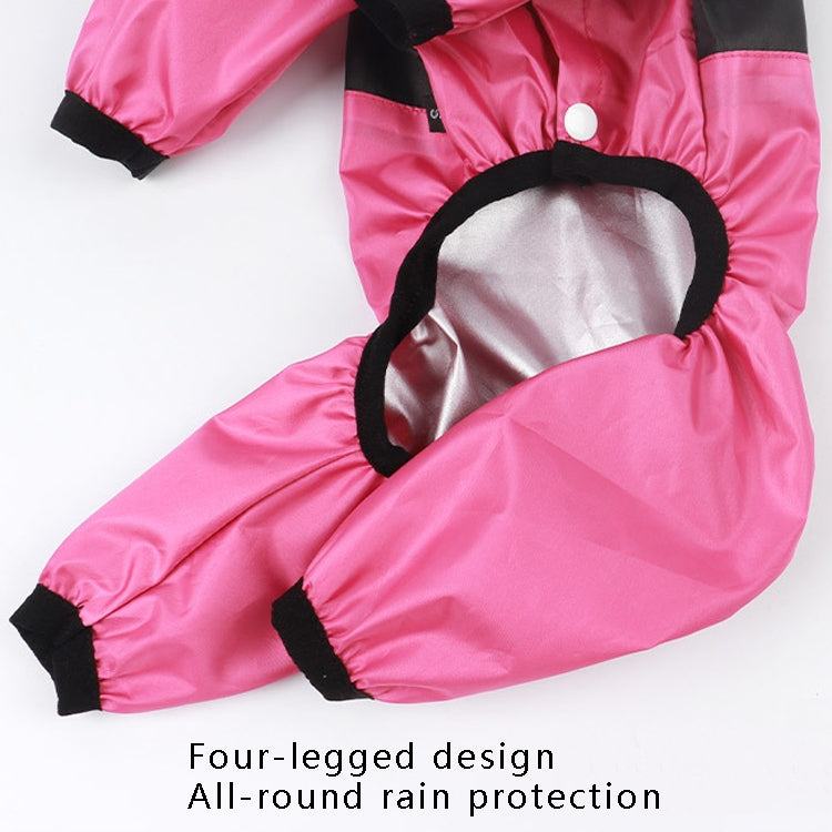 Seasons Universal Raincoat For Dogs Four-Legged Clothing Transparent PU Waterproof Clothing, Size: S