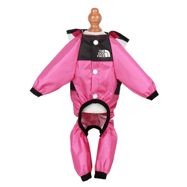 Seasons Universal Raincoat For Dogs Four-Legged Clothing Transparent PU Waterproof Clothing, Size: M
