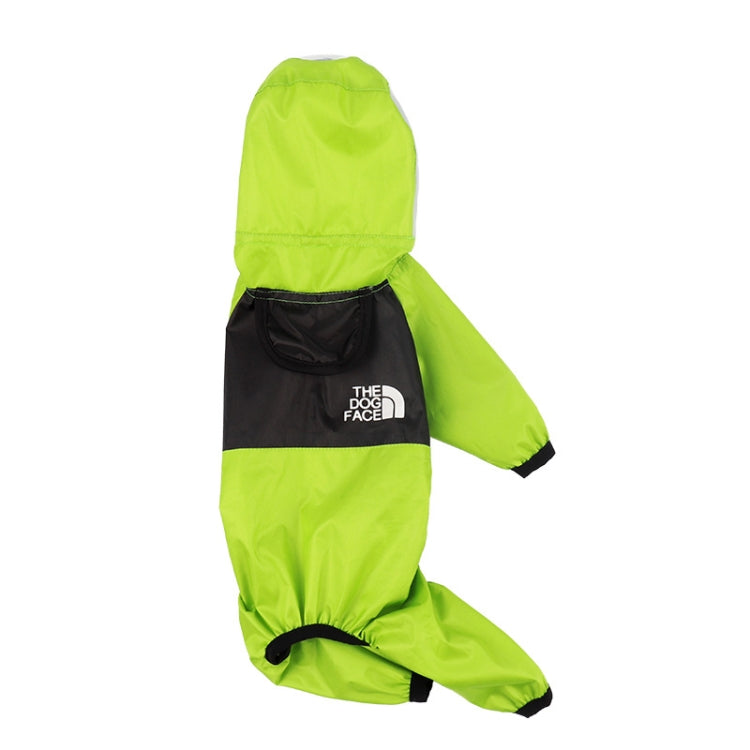 Seasons Universal Raincoat For Dogs Four-Legged Clothing Transparent PU Waterproof Clothing, Size: M