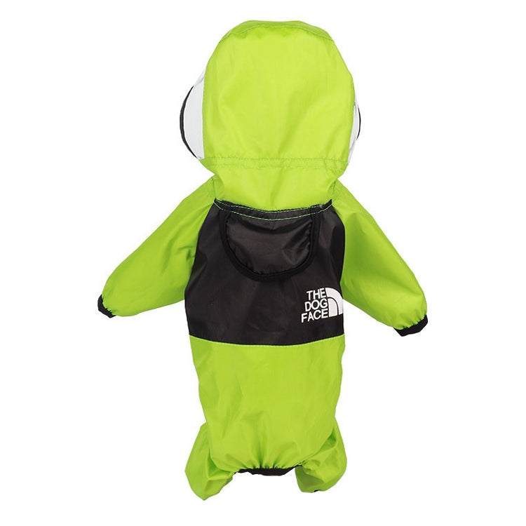 Seasons Universal Raincoat For Dogs Four-Legged Clothing Transparent PU Waterproof Clothing, Size: L