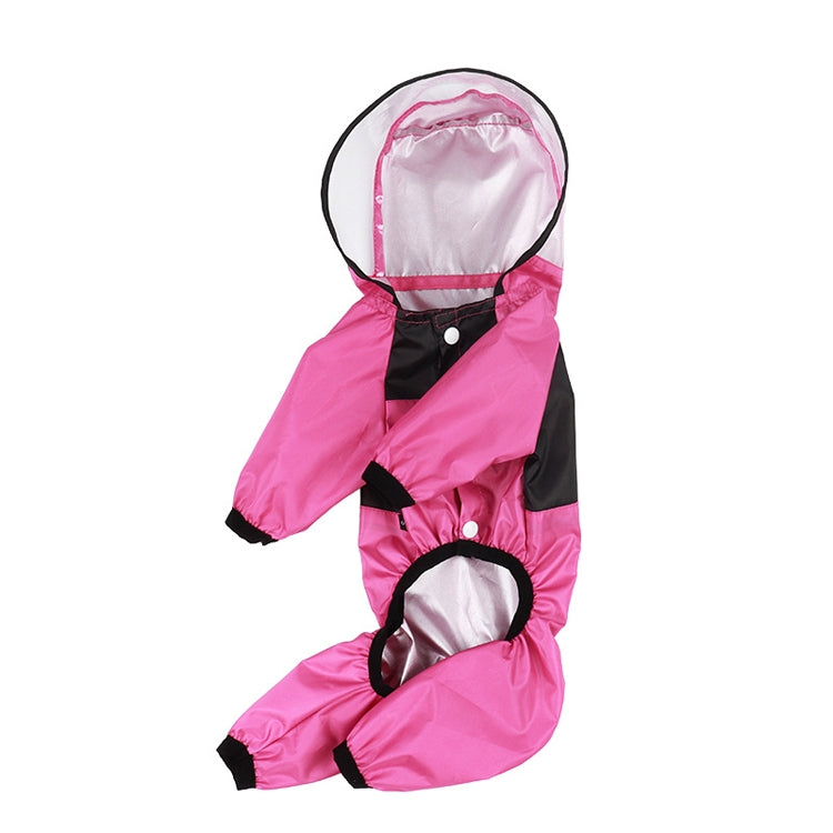 Seasons Universal Raincoat For Dogs Four-Legged Clothing Transparent PU Waterproof Clothing, Size: XXXXL