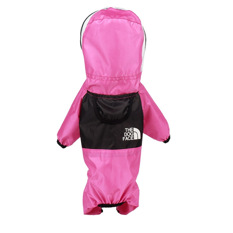 Seasons Universal Raincoat For Dogs Four-Legged Clothing Transparent PU Waterproof Clothing, Size: XXXXL