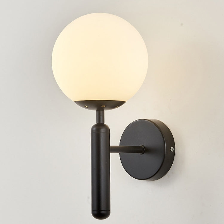 6102 Round Glass LED Wall Light Hotel Bedroom Bedside Living Room, Power source: 5W White Light