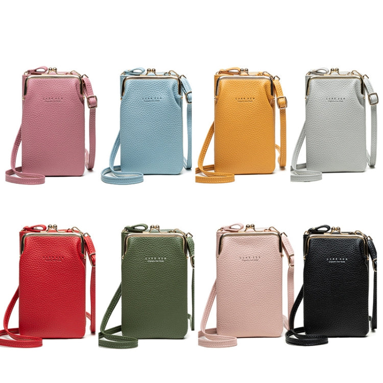 H2107 Ladies Mobile Phone Bag Shoulder Messenger Bag Pebbled Zipper Wallet