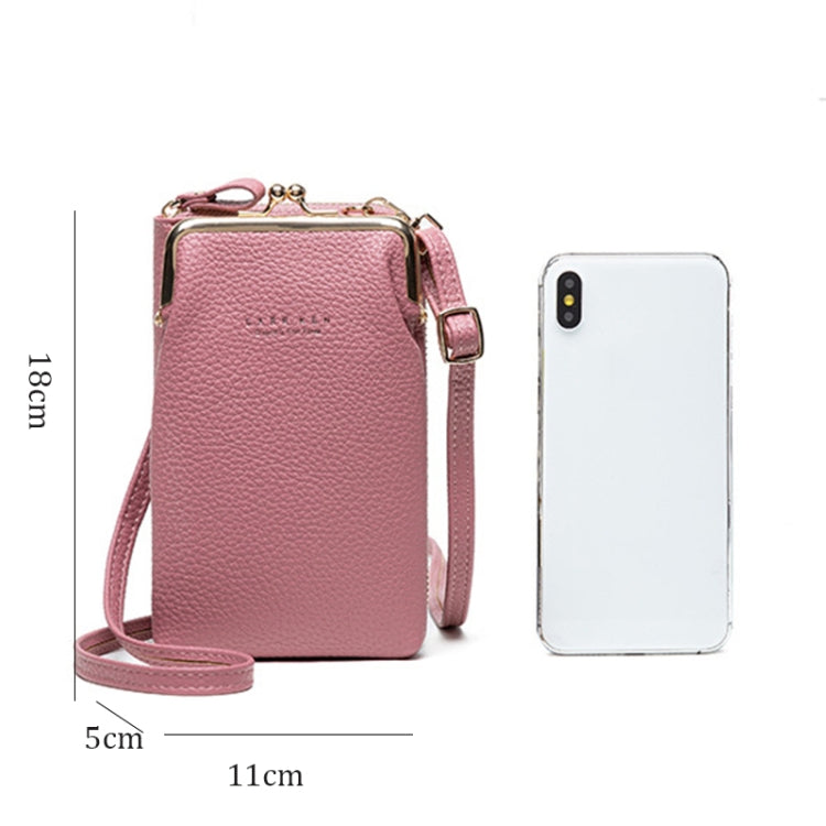 H2107 Ladies Mobile Phone Bag Shoulder Messenger Bag Pebbled Zipper Wallet