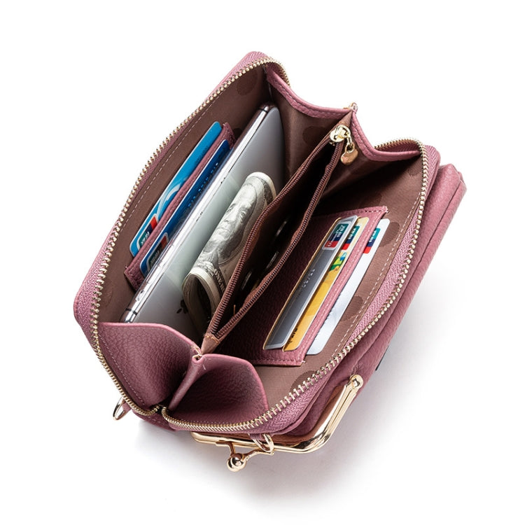 H2107 Ladies Mobile Phone Bag Shoulder Messenger Bag Pebbled Zipper Wallet