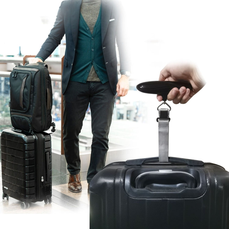 50kg/0.05kg  Baggage Scales Portable Luggage Scales Express Package Scales Hand-Held Electronic Scale(Black + Gray Weaving)