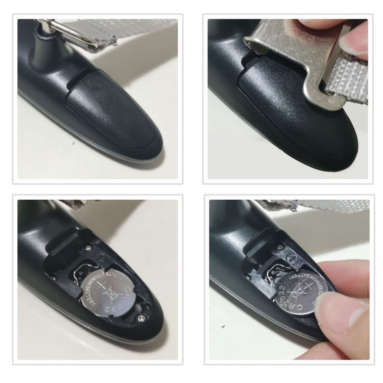50kg/0.05kg  Baggage Scales Portable Luggage Scales Express Package Scales Hand-Held Electronic Scale(Black + Gray Weaving)