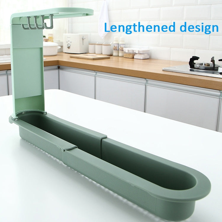 2 PCS Sink Telescopic Storage Drain Rack Kitchen Shelf Dishwashing Cloth Rack