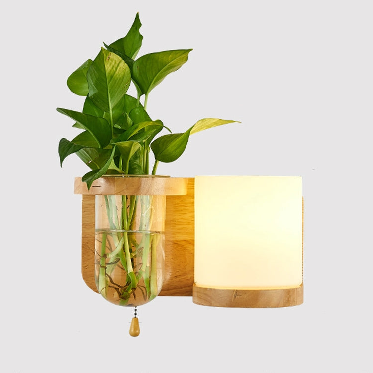 Wooden Bedside Wall Lamp Led Indoor Corridor Aisle Balcony Wall Lamp, Power source: Without Light Bulb