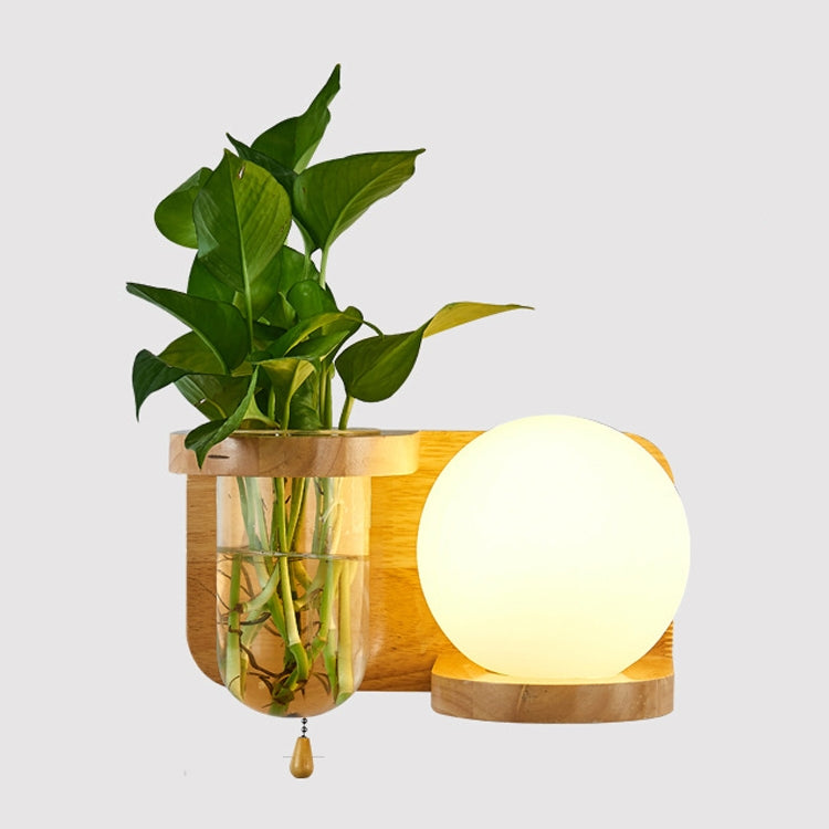Wooden Bedside Wall Lamp Led Indoor Corridor Aisle Balcony Wall Lamp, Power source: Without Light Bulb