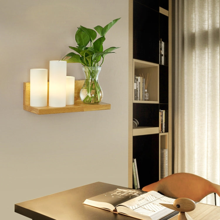 Wooden Bedside Wall Lamp Led Indoor Corridor Aisle Balcony Wall Lamp, Power source:  5W Warm Light