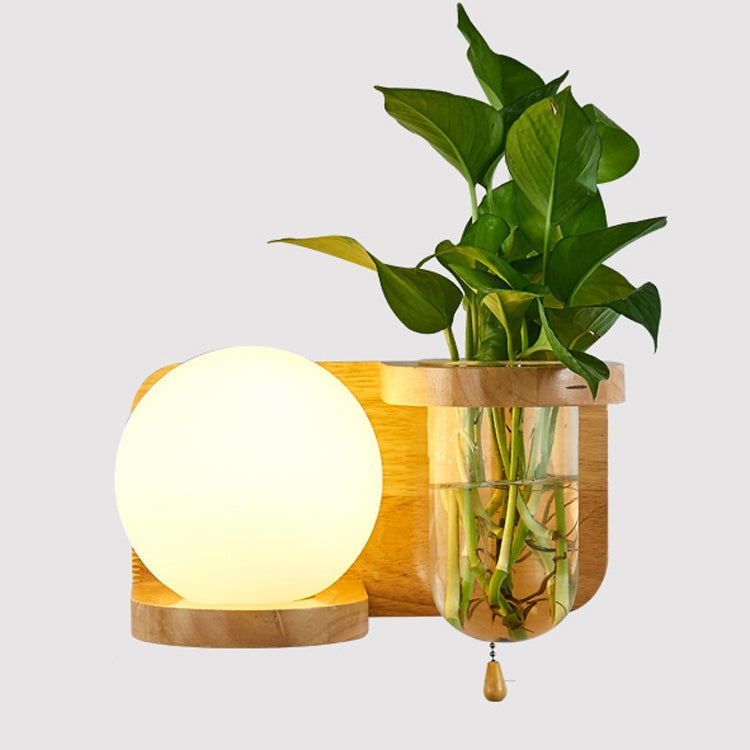Wooden Bedside Wall Lamp Led Indoor Corridor Aisle Balcony Wall Lamp, Power source: 5W White Light