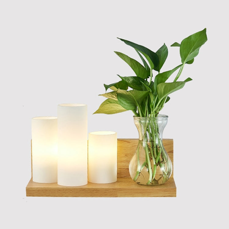 Wooden Bedside Wall Lamp Led Indoor Corridor Aisle Balcony Wall Lamp, Power source: 12W White Light