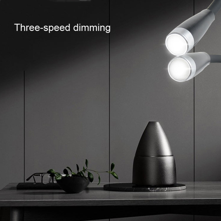 Night Running Hanging Neck Universal Hose Light Three-Speed Dimming Reading Light(Black)