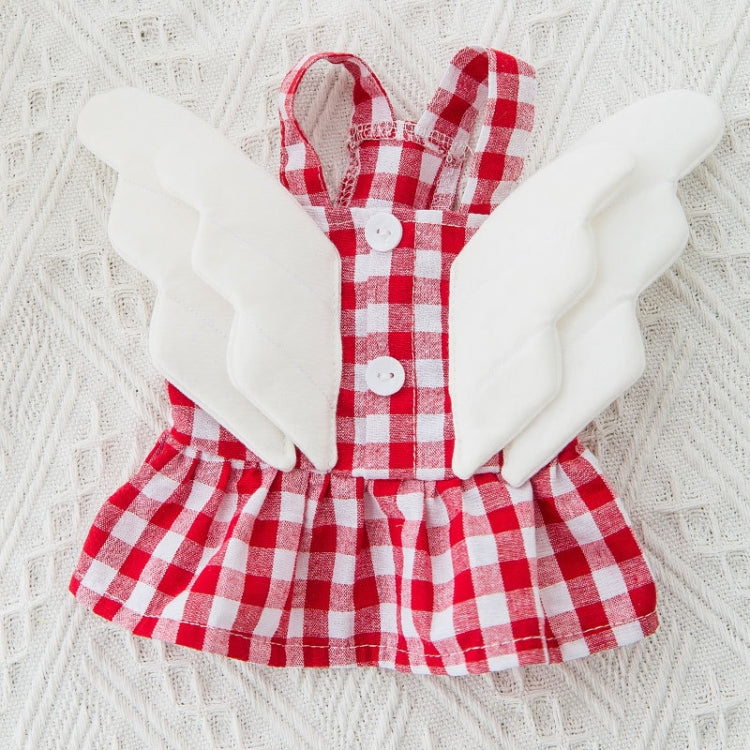 Wings Plaid Skirt Pet Clothes Dog ??Cat Skirt, Size: S