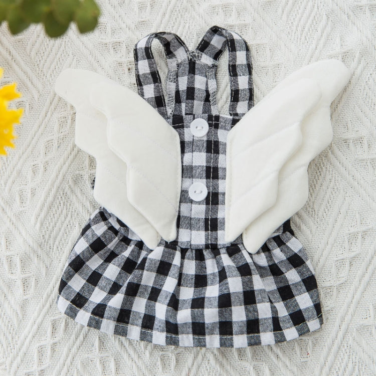 Wings Plaid Skirt Pet Clothes Dog ??Cat Skirt, Size: S