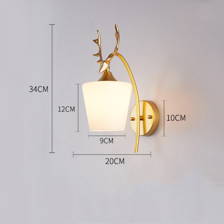 LED Glass Wall Bedroom Bedside Lamp Living Room Study Staircase Wall Lamp, Power source: 5W White Light