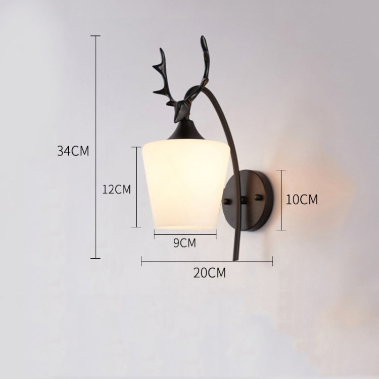 LED Glass Wall Bedroom Bedside Lamp Living Room Study Staircase Wall Lamp, Power source: 12W White Light