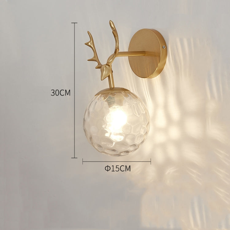 LED Glass Wall Bedroom Bedside Lamp Living Room Study Staircase Wall Lamp, Power source: 12W White Light