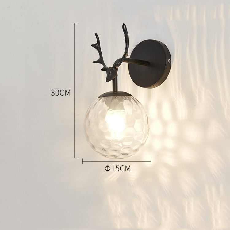 LED Glass Wall Bedroom Bedside Lamp Living Room Study Staircase Wall Lamp, Power source: 12W White Light