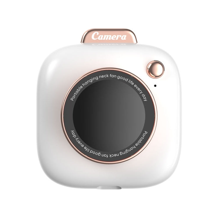 Camera Hanging Neck Fan Lazy Outdoor Portable Handheld Fan(White)