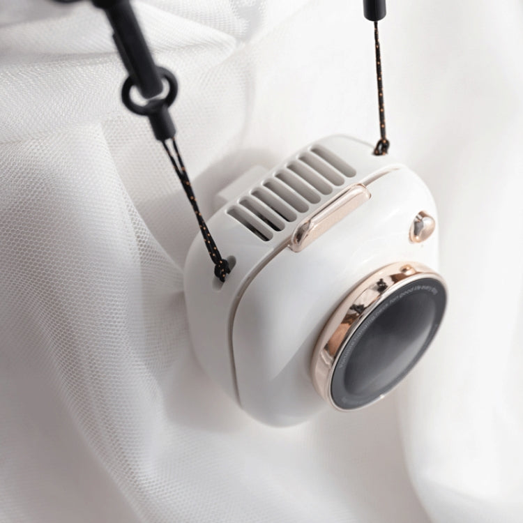 Camera Hanging Neck Fan Lazy Outdoor Portable Handheld Fan(White)