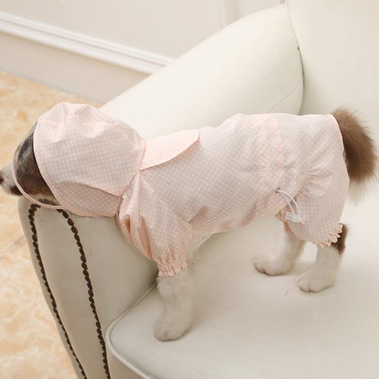 Dog Raincoat Out Four Foot Waterproof Dust Clothes Pet Raincoat, Size: M